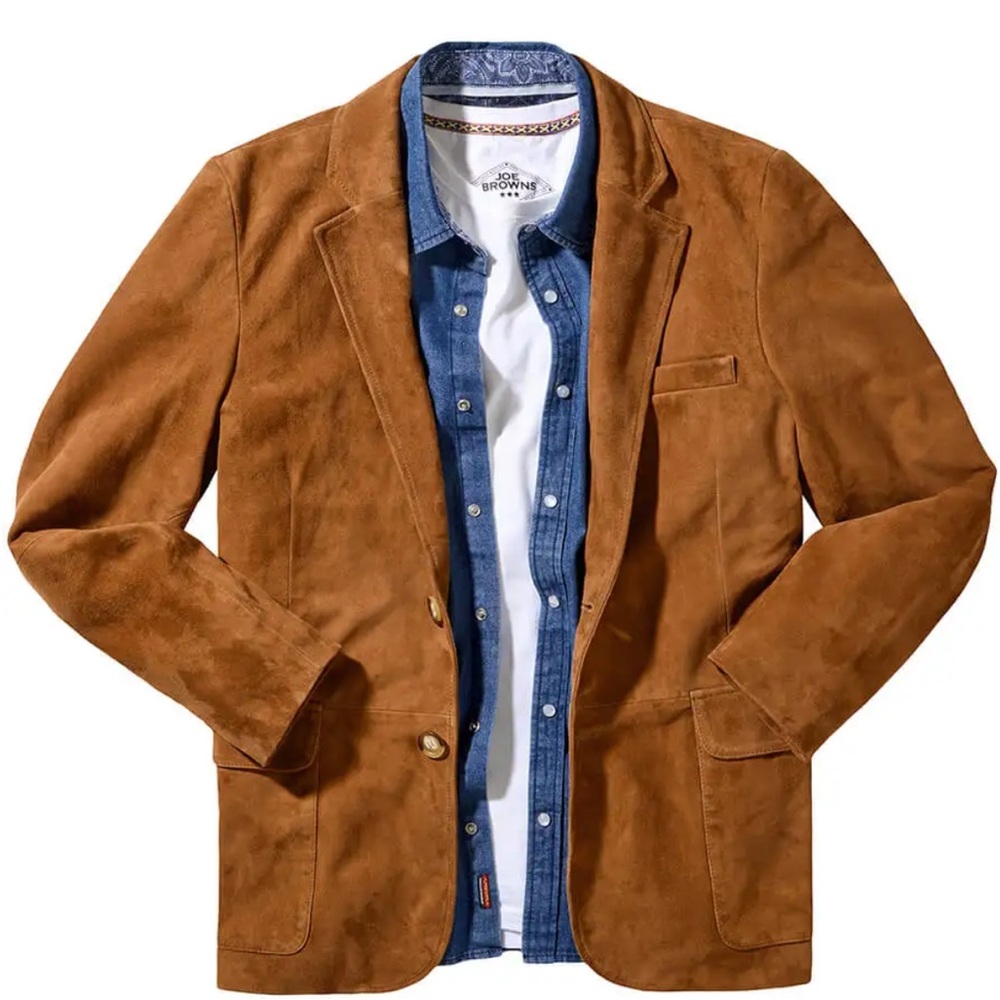 Bullock & Jones Men's Suede Blazer, size Large - Picture 2 of 8